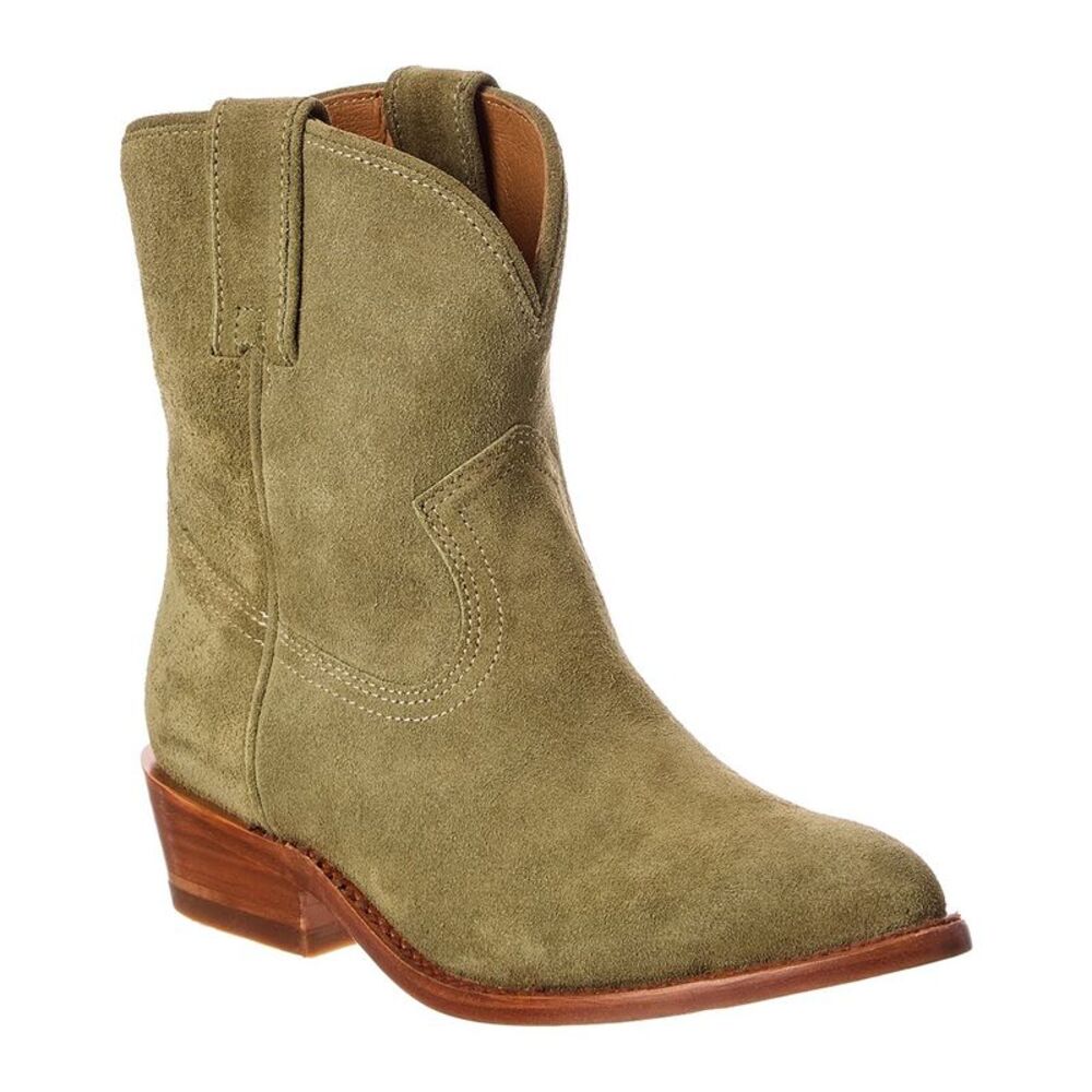 Frye Billy Short Suede Bootie, Green